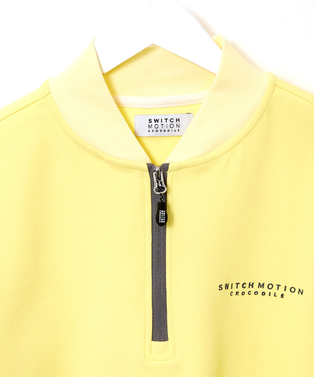 スタンドカラー ハーフジップ プルオーバー