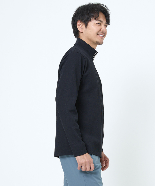 ワッフル ハーフジップ プルオーバー