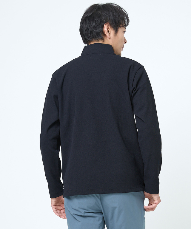 ワッフル ハーフジップ プルオーバー