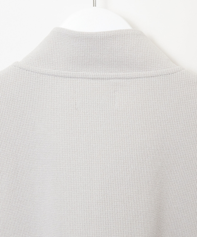 ワッフル ハーフジップ プルオーバー