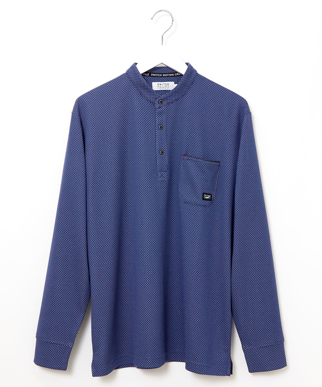 スタンドカラー パイピング Tシャツ