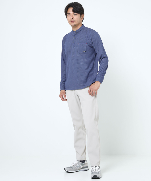 スタンドカラー パイピング Tシャツ