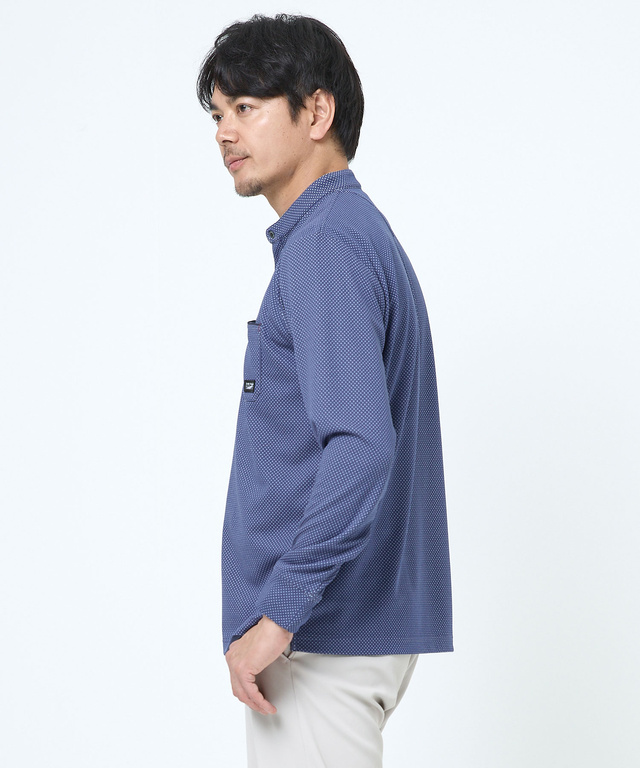 スタンドカラー パイピング Tシャツ