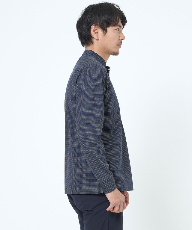 スタンドカラー パイピング Tシャツ