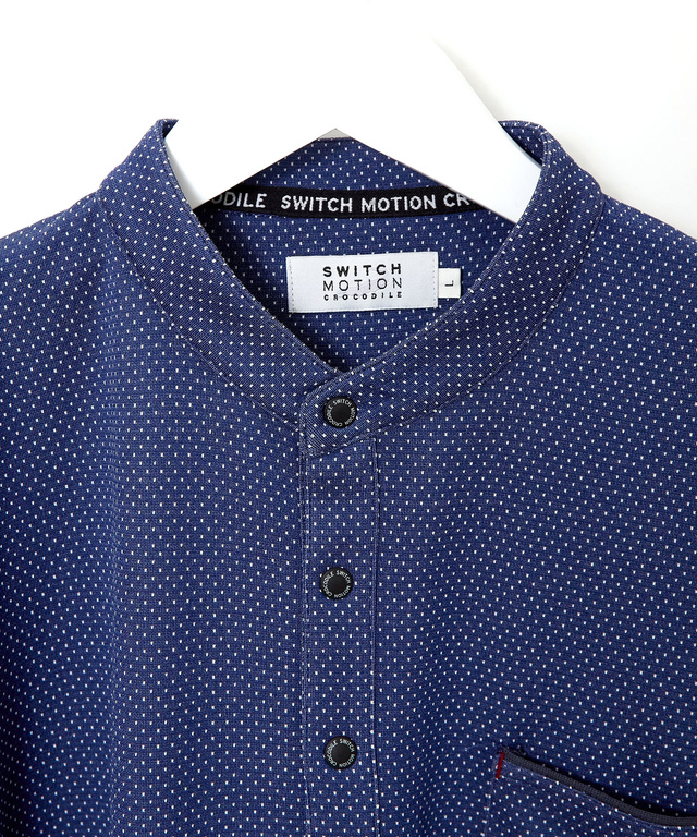 スタンドカラー パイピング Tシャツ