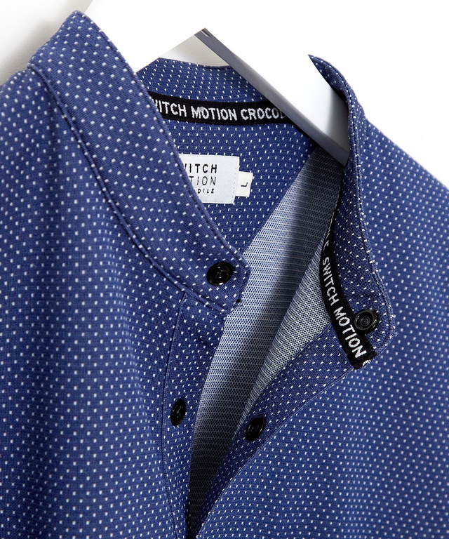 スタンドカラー パイピング Tシャツ