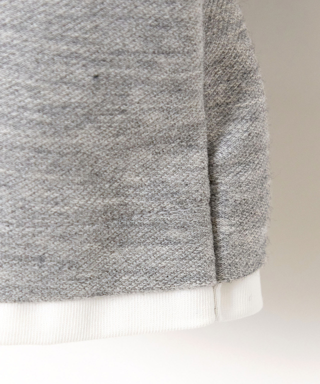 レイヤード風 ヘンリーネック カットソー