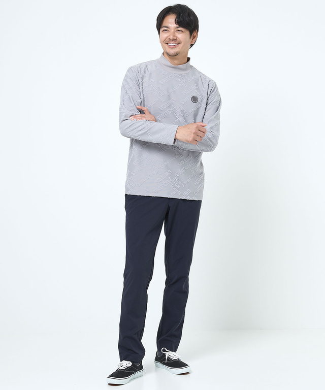 パイル ジャカード ハイネックTシャツ