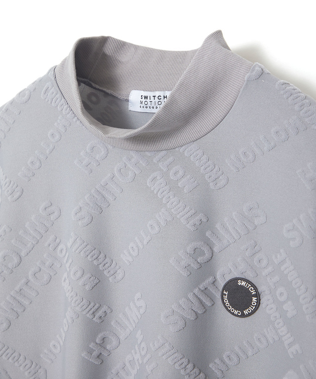 パイル ジャカード ハイネックTシャツ