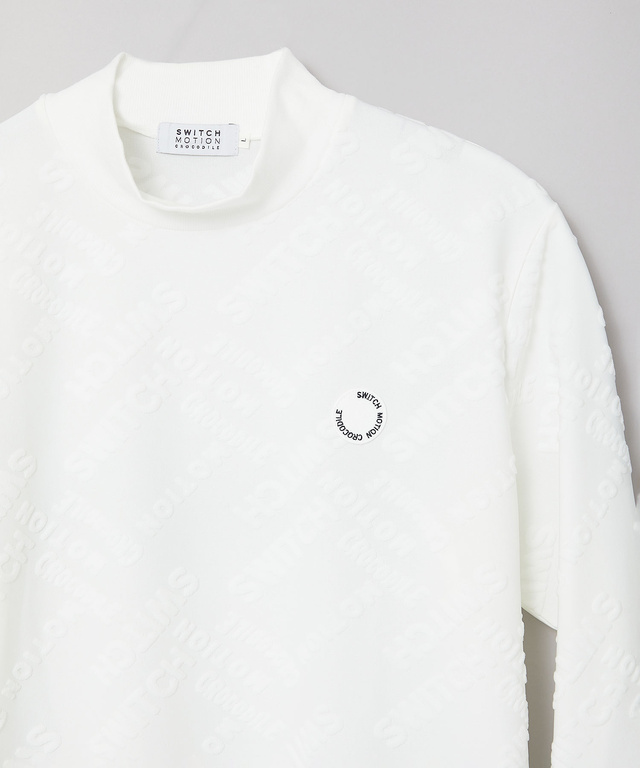 パイル ジャカード ハイネックTシャツ