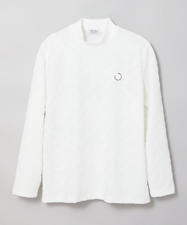 パイル ジャカード ハイネックTシャツ