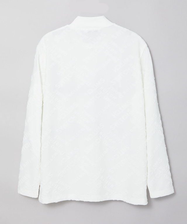 パイル ジャカード ハイネックTシャツ