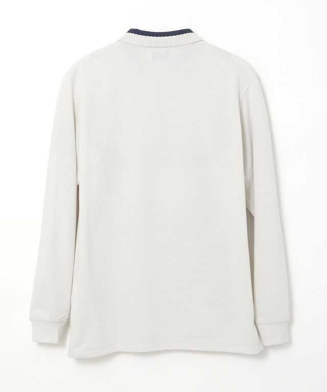 鹿の子 ハーフジップ ポロシャツ