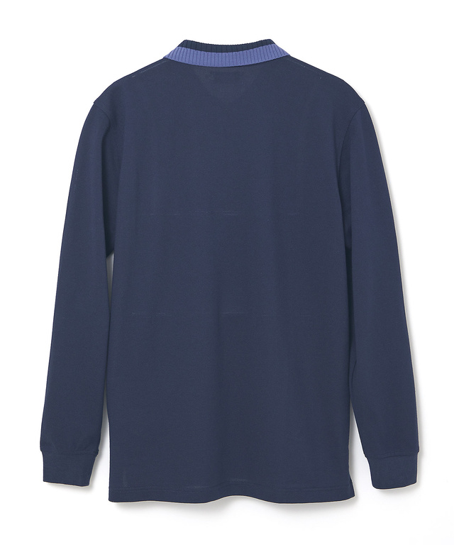 鹿の子 ハーフジップ ポロシャツ