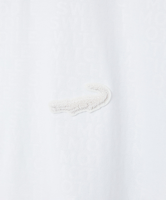 エンボスプリント 襟切り替え ポロシャツ