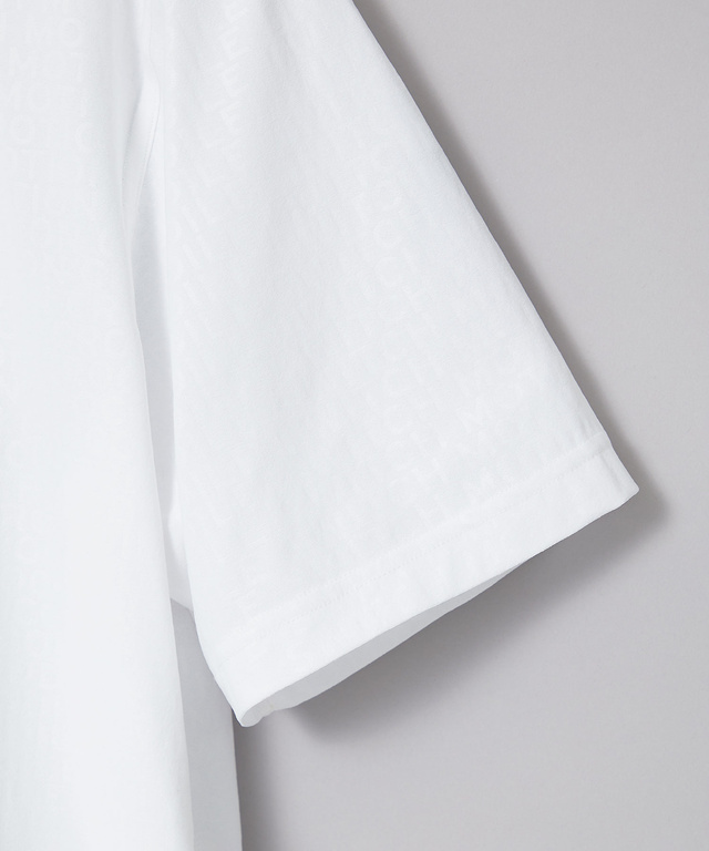 エンボスプリント 襟切り替え ポロシャツ