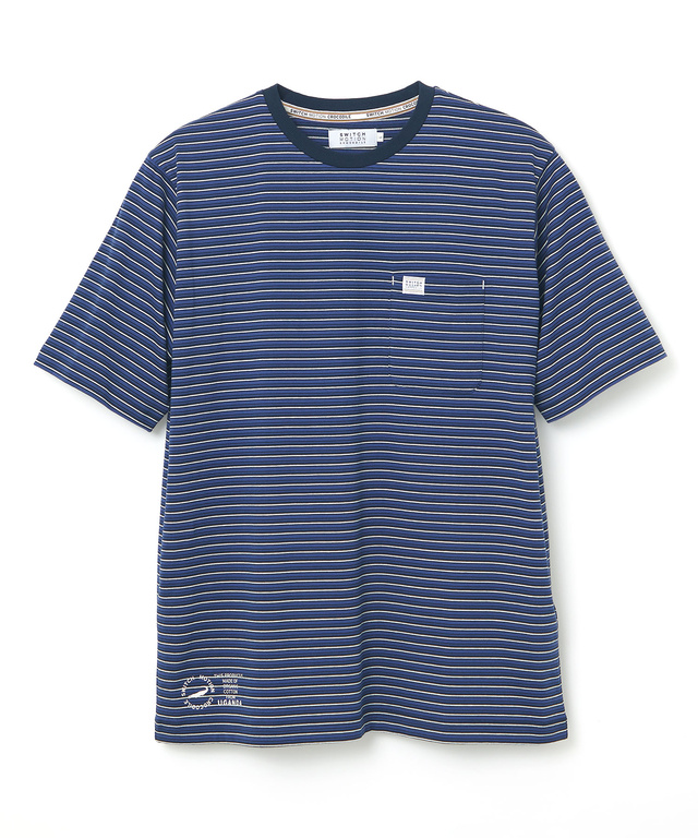 ピンボーダー 天竺 Tシャツ【ウガンダ オーガニック コットン】