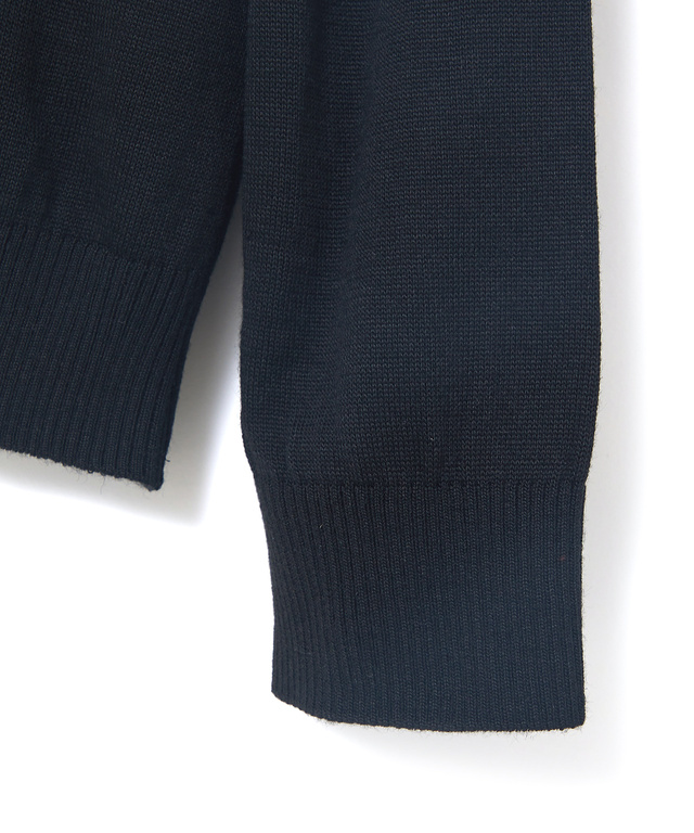 インターシャ編み クルーネック ニット【手洗いOK】