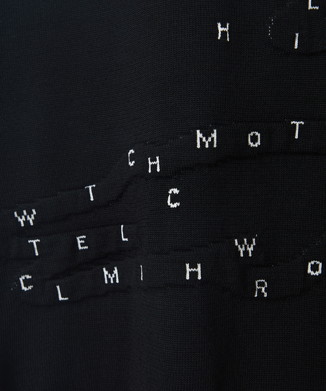 インターシャ編み クルーネック ニット【手洗いOK】