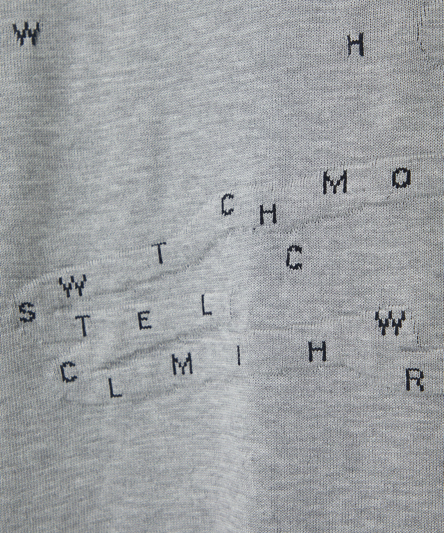 インターシャ編み クルーネック ニット【手洗いOK】