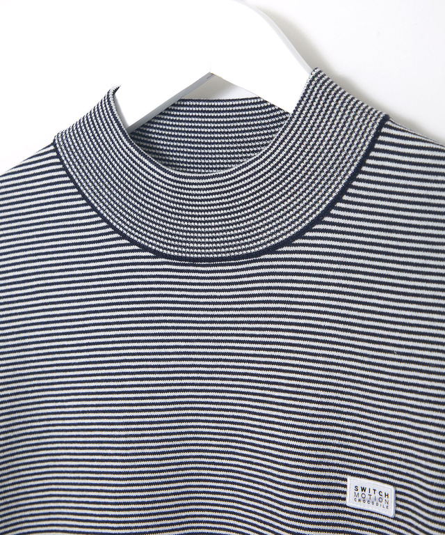 ボーダー ハイネック ニット【手洗いOK】