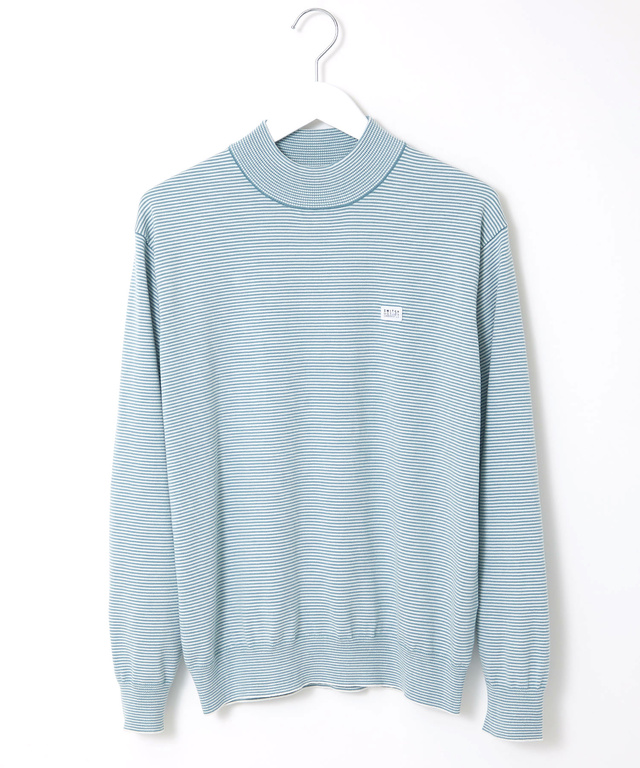 ボーダー ハイネック ニット【手洗いOK】