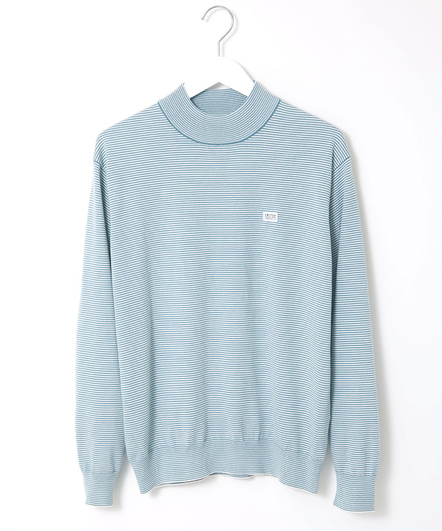 ボーダー ハイネック ニット【手洗いOK】