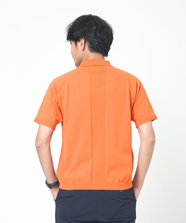ロゴプリント ニット ポロシャツ【ZERO POLO SHIRT】