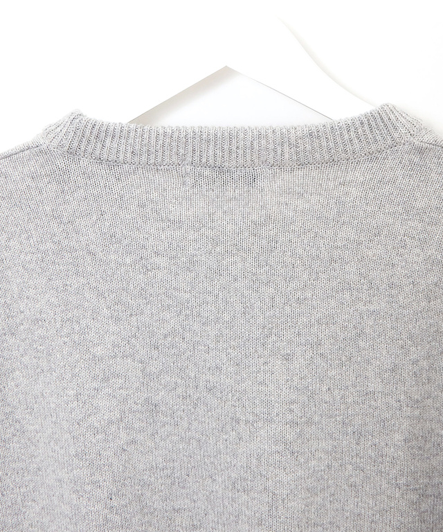 ロゴ クルーネック ニット【日本製】