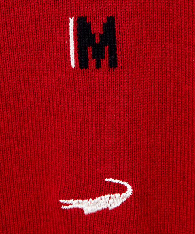 ロゴ クルーネック ニット【日本製】