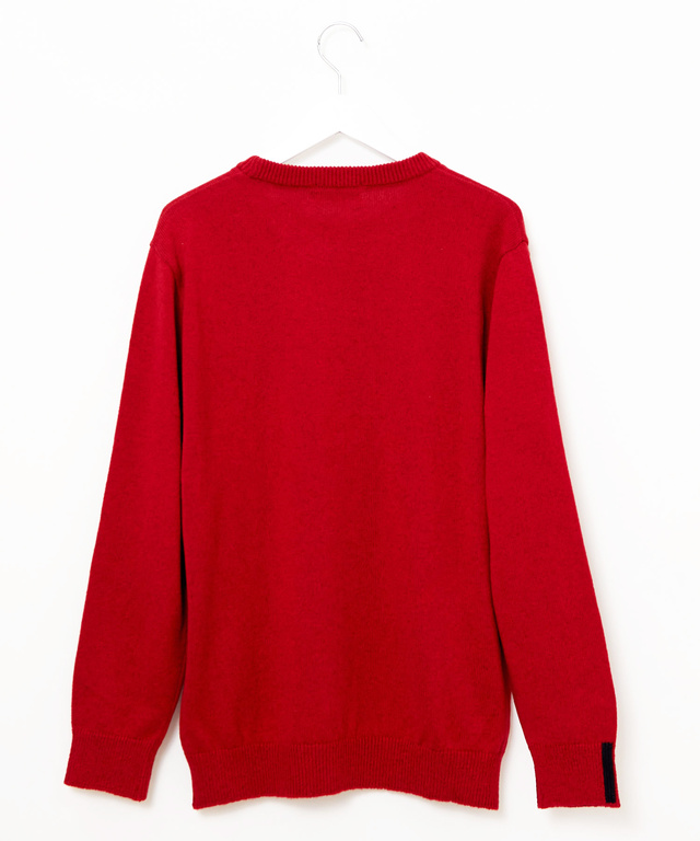 ロゴ クルーネック ニット【日本製】