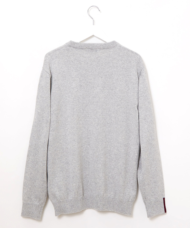 ロゴ クルーネック ニット【日本製】