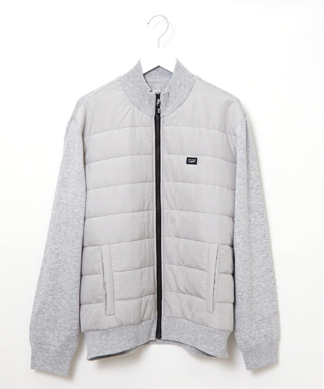 ニット ドッキング 中綿ブルゾン