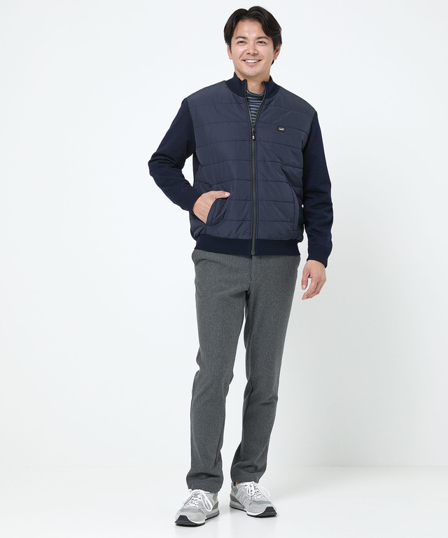 ニット ドッキング 中綿ブルゾン