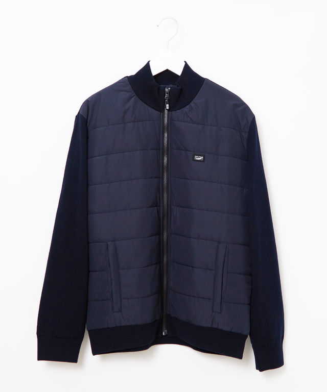 ニット ドッキング 中綿ブルゾン