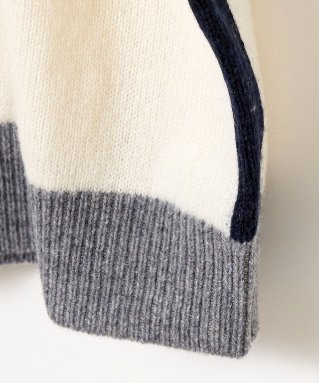 ウールブレンド ラグランスリーブ ニット【手洗いOK】