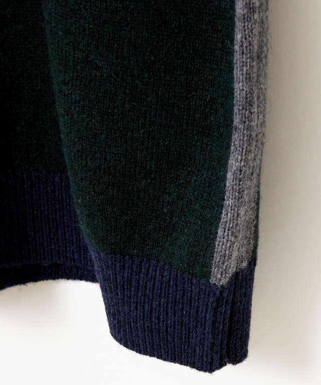 ウールブレンド ラグランスリーブ ニット【手洗いOK】