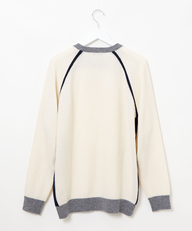 ウールブレンド ラグランスリーブ ニット【手洗いOK】