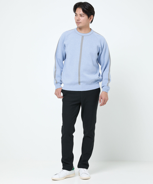 ウールブレンド ジャカード  ニット 【手洗いOK】