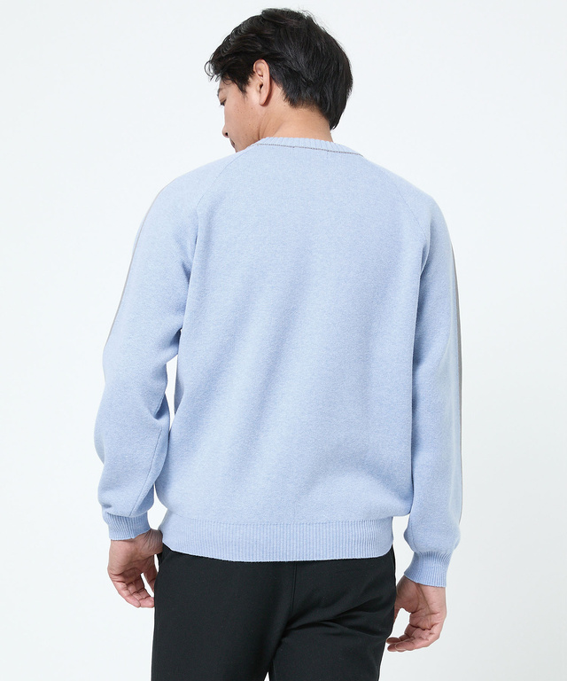 ウールブレンド ジャカード  ニット 【手洗いOK】