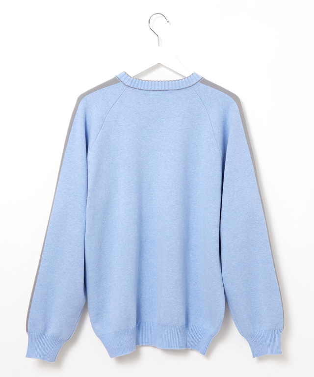 ウールブレンド ジャカード  ニット 【手洗いOK】