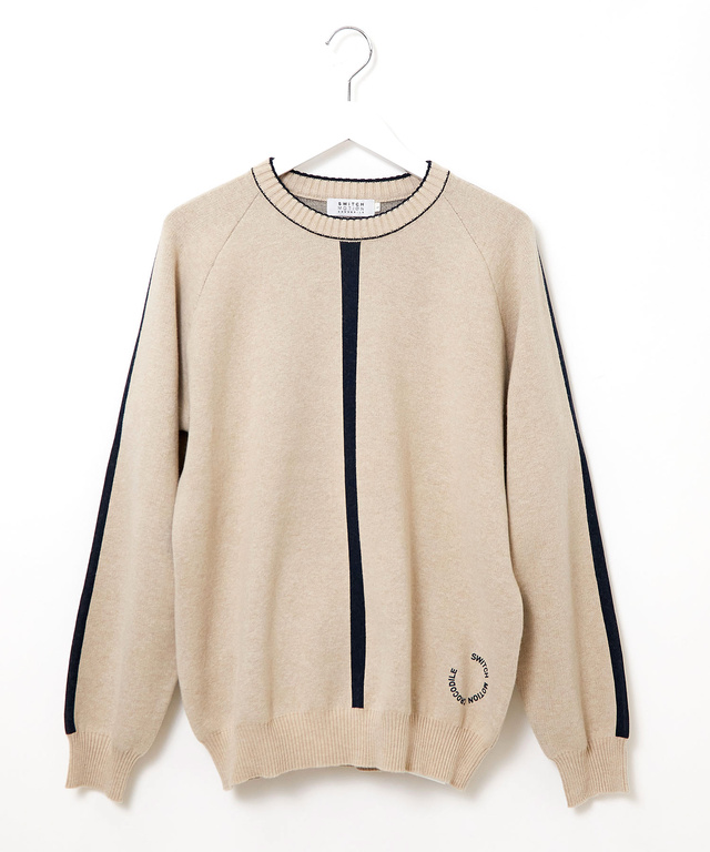 メンズ ウールブレンド ジャカード ニット 【手洗いOK】通販 [1503