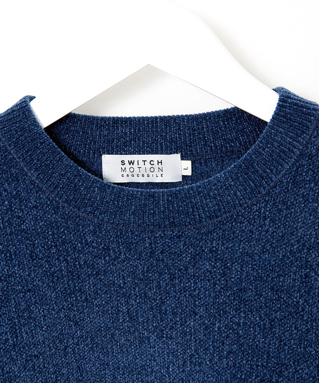 ウールブレンド モール糸 ニット【手洗いOK】