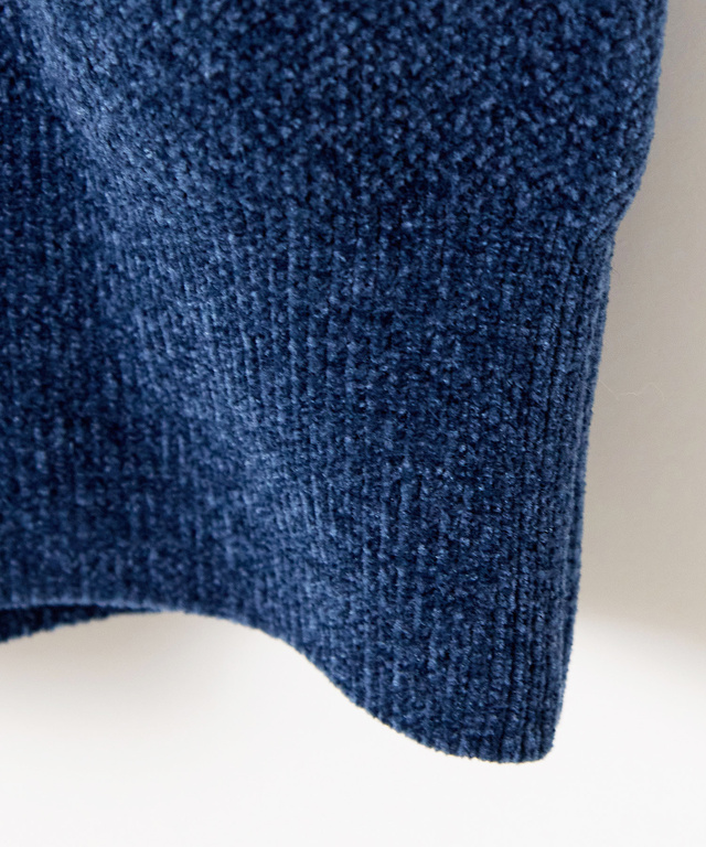 ウールブレンド モール糸 ニット【手洗いOK】