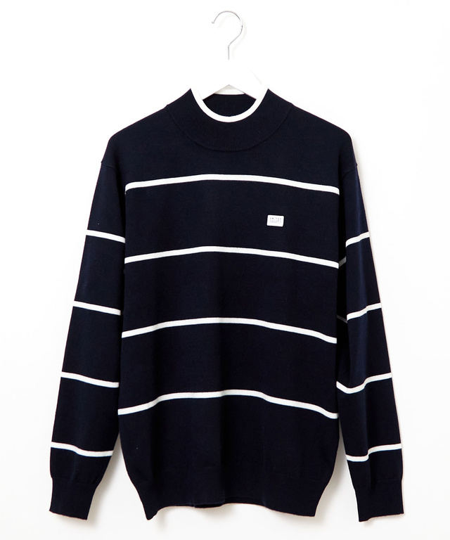 タグ付き　新品未使用　ビアズリー　バレルスリーブニット　ボーダー　長袖ニット メンズ ウールブレンド 細ボーダー柄 ニット【手洗いOK】通販 [1503