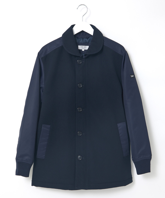 異素材 切り替え ブルゾン