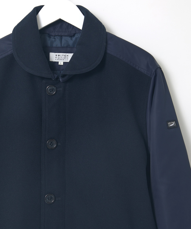 異素材 切り替え ブルゾン