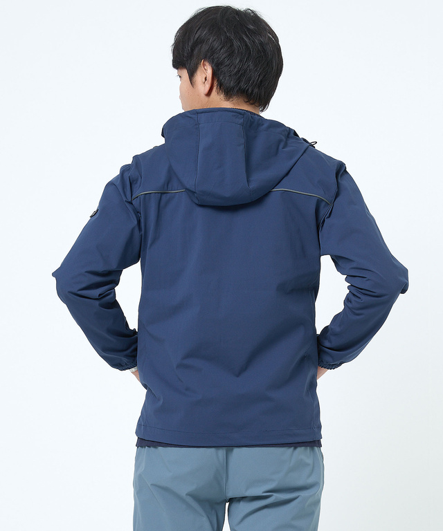 フード付き ストレッチ ジップパーカー【手洗いOK】