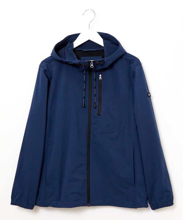 フード付き ストレッチ ジップパーカー【手洗いOK】