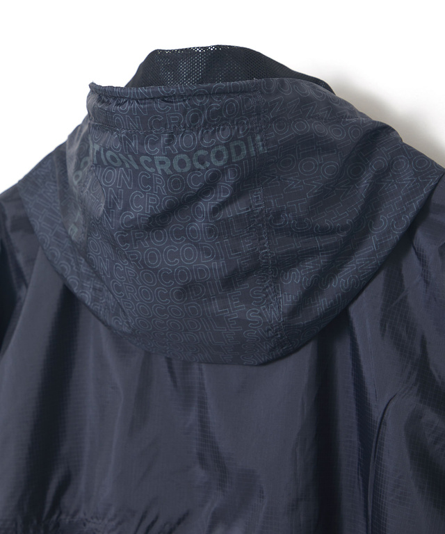 フード付き プリント切り替え ブルゾン